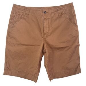 Mossimo Supply Co Chino Shorts Mens 36 Brown Button Zip Cotton Work Casual Look
